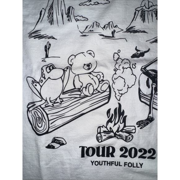 Dead & Company 2022 Tour T-Shirt Grateful Dead White XXL 23x28 Youthful Folly - Picture 4 of 11
